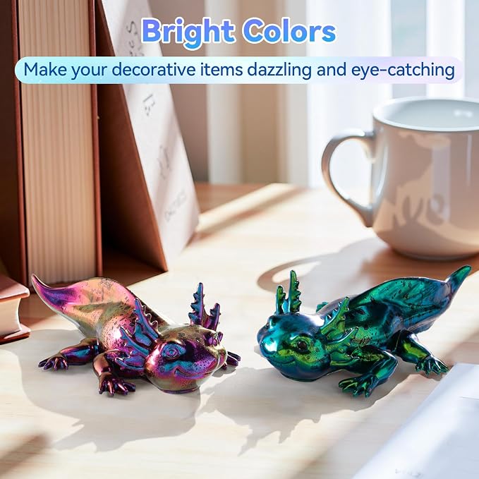 LET'S RESIN Chameleon Flakes, Resin Supplies | Intense Color Shift Pigment Powder for Resin Molds/Tumblers, Chrome Powder Pigment for Christmas Nail Art/Paint/Soap Making