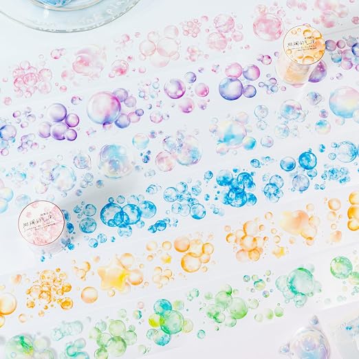 6 Rolls Bubble PET Tape for Scrapbook Journaling
