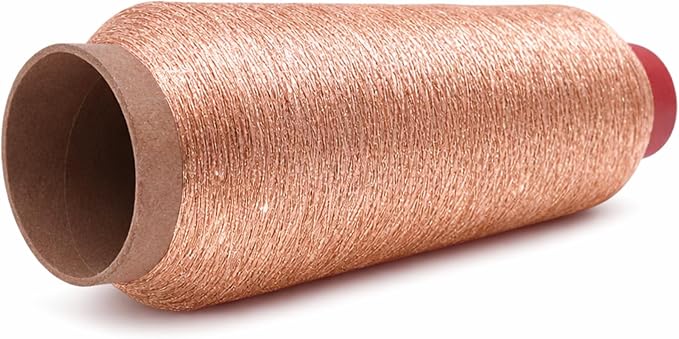 Mandala Crafts Metallic Rose Gold Embroidery Floss for Sewing, 3281 Yard Spool