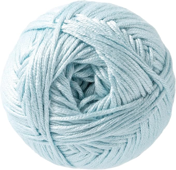 Loops & Threads Silky Soft Yarn - Yarn for Knitting, Crochet, Weaving, and Arts & Crafts - Blue, Bamboo, 3.5 oz