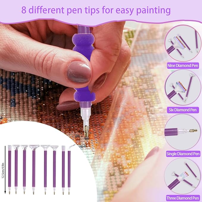 DNSGOOR 244Pcs Diamond Art Accessories Kit with A2 LED Light Pad