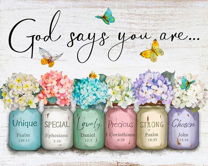 Paint by Numbers Kit for Adults, Christian Bible Verse, 16 x 20 Inch | DIY Adult Paint by Number Kit on Canvas for Beginners, without Frame, Religious Wall Decor, Stress Relief Craft Gif