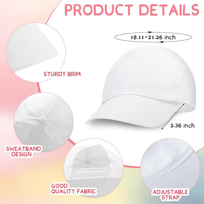 DIY White Baseball Cap for Kids Blank