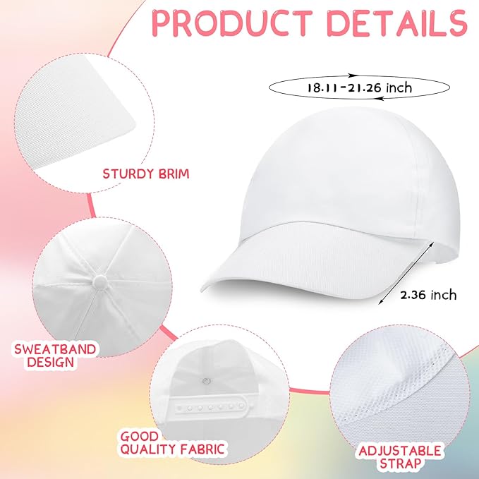 DIY White Baseball Cap for Kids Blank