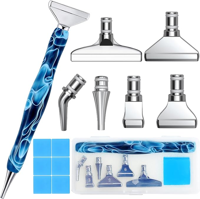 Heyseri Diamond Art Pens, “Classic Wax Stylus” Diamond Painting Pen, Traditional Diamond Painting Tools Accessories, Gem Art Pen with Metal Tips for 5D Craft Nail