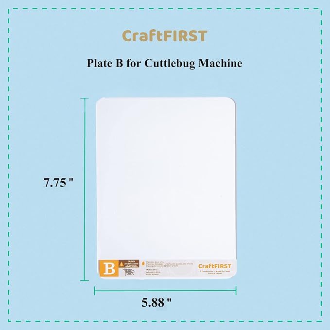 B Cutting Plate for Cuttlebug Machine 5.87 x 7.75" Pack of 2