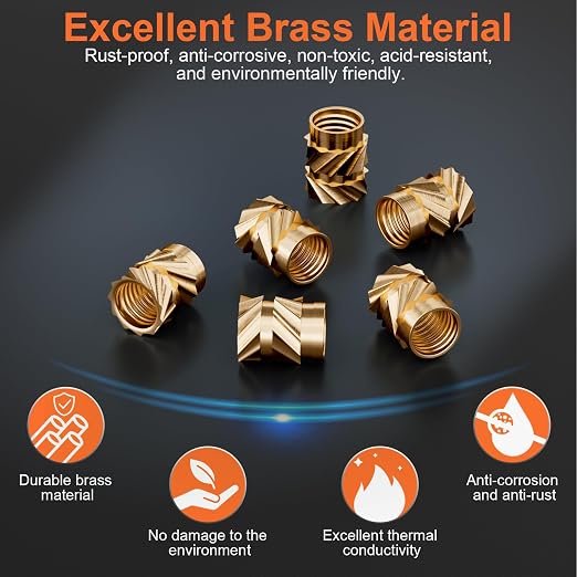 INCLY 130PCS M3 Heat Set Inserts