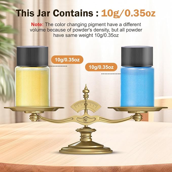 Mica Powder 12 Colors Pearlescent Pigment - for Resin Epoxy, Soap Making, Nail Polish, Lip Gloss, Eye Shadow, Bath Bomb, Slime & Candle - 10g Each Bottle(Sparkle Hues)