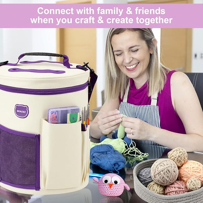 79Pc Crochet Kit, Crocheting Starter Kits with Waterproof Bag & Accessories