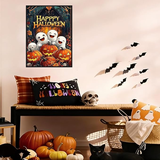 Lophomie Halloween Diamond Art Kits for Adults, 5D Diamond Painting Kits