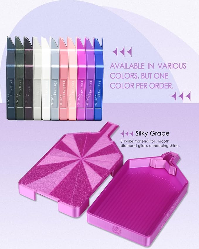 ForeverYoung Silky Diamond Art Tray with Prismatic Shine Lid, Silky Grape