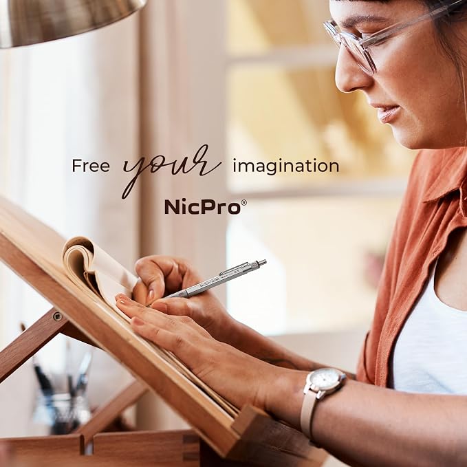 Nicpro 3 Pack Blocky Gear 0.3 mm Metal Mechanical Pencils Set with Case
