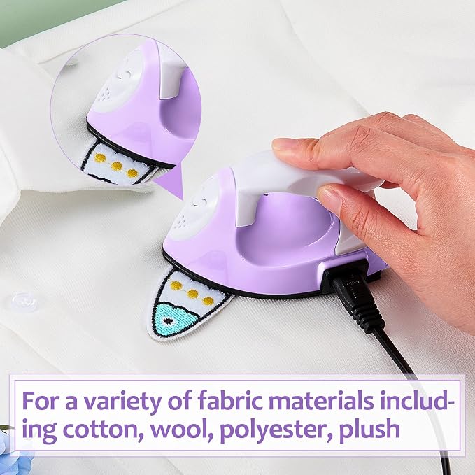 Honoson Mini Craft Iron with Charging Base Tiny,Light Purple