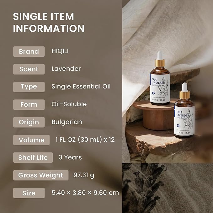 HIQILI Lavender Essential Oil Set, Bulk Wholesale for Business