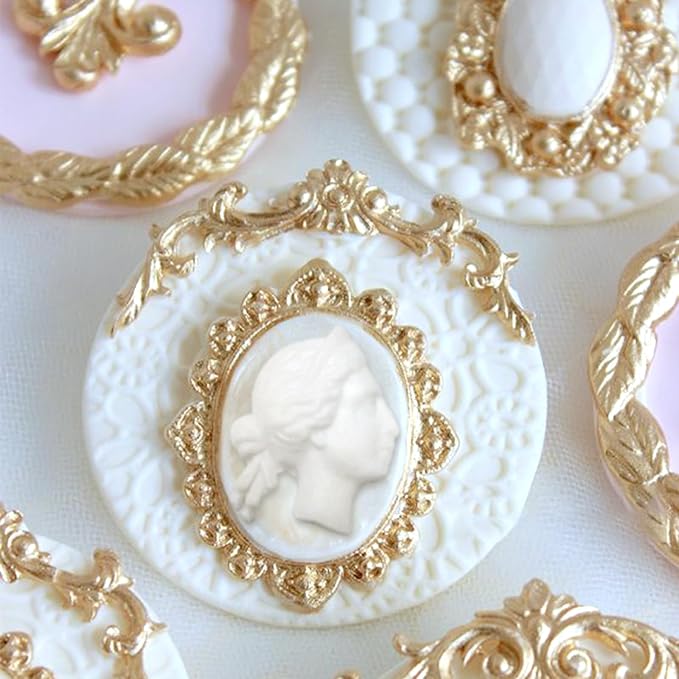 Art Molds Rococo Embellishment for Polyclay Air Dry Clay Plaster | Versatile Use for Fondant Cake Decorating, Epoxy Resin, Polymer Clay Crafts