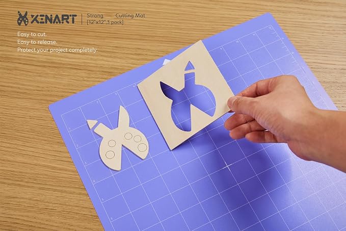 XINART Cutting Mat for Silhouette Cameo 4/3/2/1(3 Mats-Standard、Light、Strong，12X12 inch) Adhesive Sticky Accessories Craft Vinyl Replacement Cut Mats for Silhouette Cameo