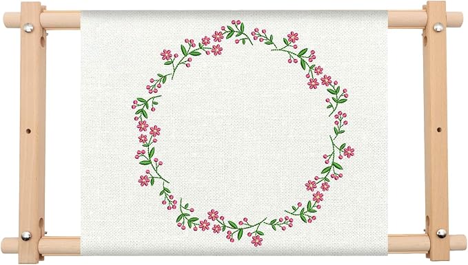 ZOCONE Beech Wood Tapestry Scroll Embroidery Frame, Cross Stitch Frame Holder, 12"x21" Quilting Frame, Needlepoint Frame, Scroll Frame for Cross Stitch, Needlepoint, Sewing, Embroidery Projects (B)