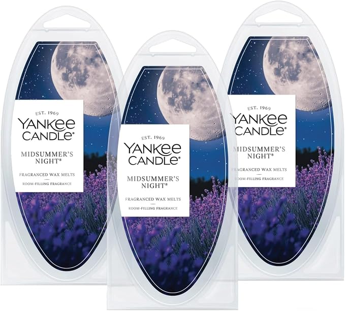 Yankee Candle Midsummer's Night Wax Melts,Suitable for All Wax Warmers,18 Count (Pack of 12)