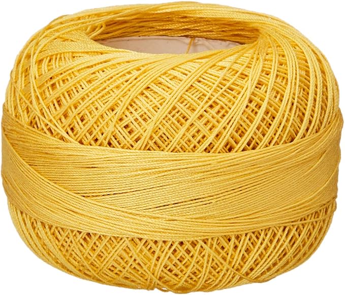 Lizbeth Size 80 HH80613 HH80 Lizbeth Cotton Thread 184 Yds 10G, Golden Yellow Medium