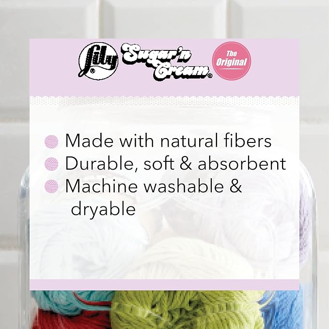 Lily Sugar'n Cream Ombre Yarn for Dishcloths, Jewels, 6-Pack