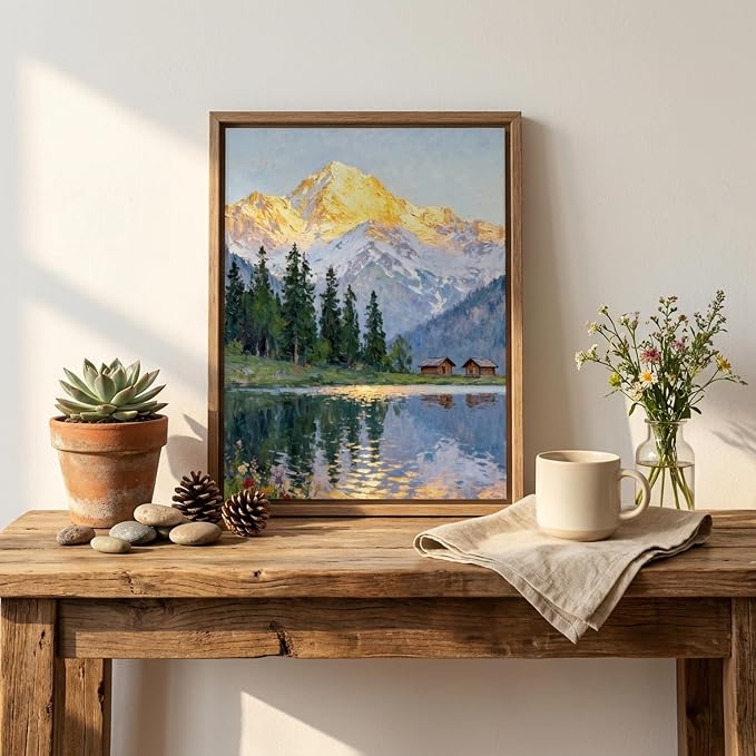 Diamond Art Kits for Adults,Mountain Cabin Diamond Painting Kits 12X16 Inch