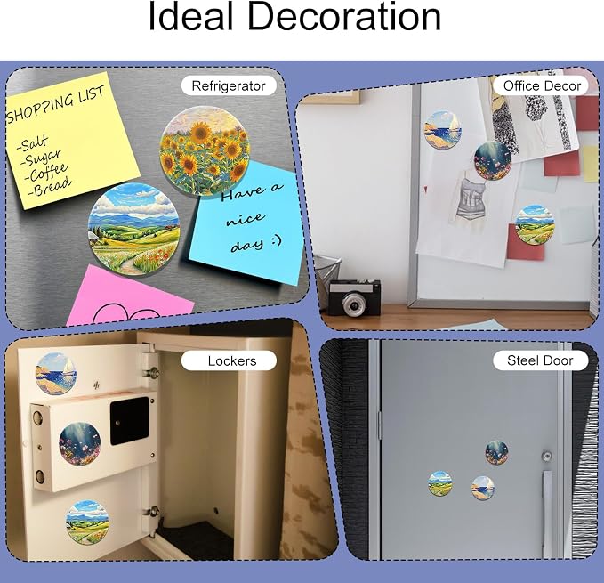 50 Pcs Magnetic Painting Canvas Panel Mini Canvas Boards for Painting Mini Tile Art for Fridge Locker Art Crafts DIY