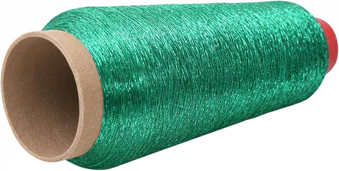 Mandala Crafts Metallic Emerald Green Embroidery Floss for Sewing, 3281 Yard Spool
