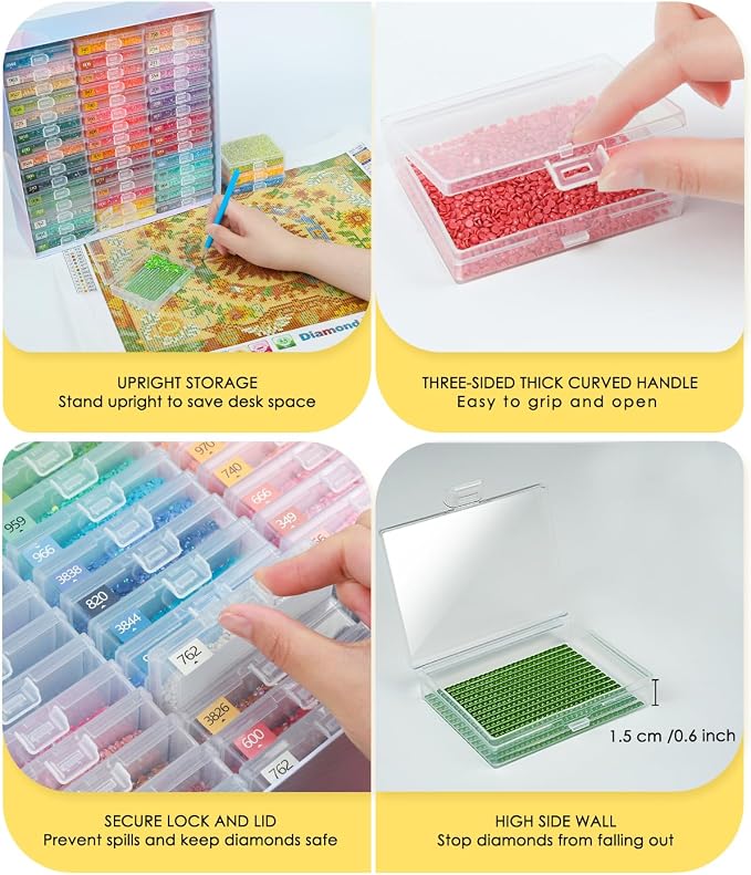 Diamond Art Trays With Lids, 45PCS Diamond Painting Trays, Gift Box