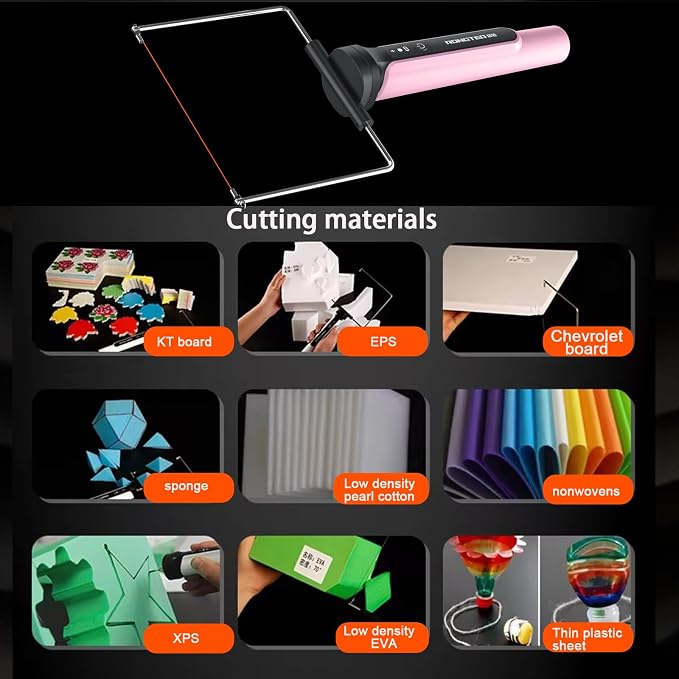 Hot Wire Foam Cutter Kit for Styrofoam with Case (Toolbox Pink)