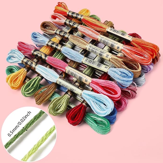 18 Skeins 157.5 Yards Variegated Embroidery Floss for Jewelry DIY