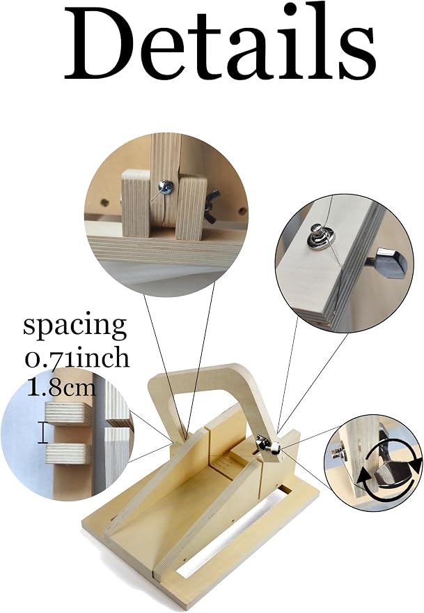 Silicone soap molds -Soap Cutting Tool Set Wooden Bamboo (Wire Slicer Cutting Tool)