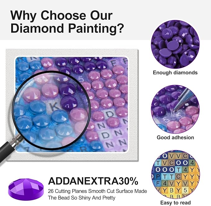 Castle Diamond Art Kits for Adults, Rose Diamond Painting Kits for Beginner | Moon Diamond Dots Full Drill Crafts for Gem Art Dot Art for Adults Home Wall Decor for Teens Boys Girls 5D DIY 12x16 inch