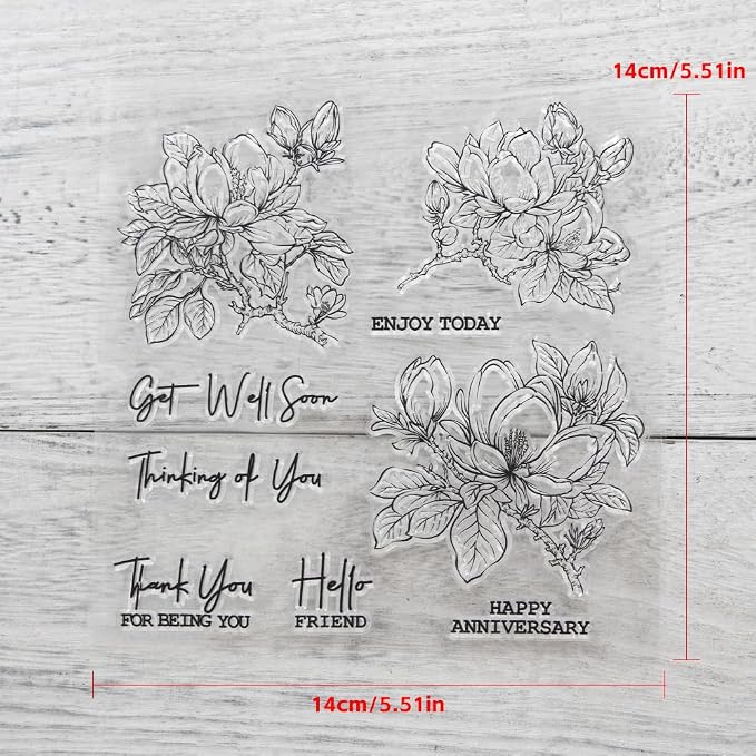 Clear Stamps and Metal Cutting Dies Set for Card Making Scrapbooking, DIY Craft Stamps and Dies Kit for Journaling, Albums, Greeting Cards, Holiday Cards, Birthday, Christmas (YX1209)