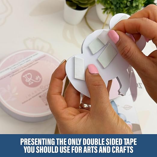 Double Sided Tape for Crafts, 3mm Thick Foam Adhesive Tape for Scrapbooking, Journals & DIY Projects, Strong Double Stick Tape for Card Making, Photos, Paper Projects 0.98in X 16.4 ft (25mm X 5m)
