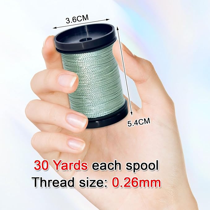 30 Yards Heavy Duty Extra Strong Upholstery Nylon Sewing Thread for Machine, Home, Hand, Craft, and Denim Leather，Color：cayon