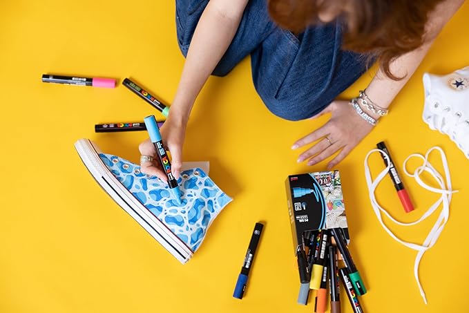 POSCA® PC-5M Paint Markers, Medium (1.8-2.5mm), Assorted, 36 Pack & Caddy