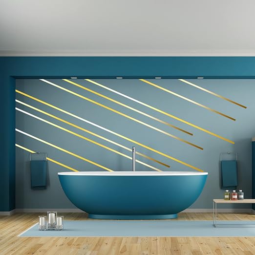 Zonon Laser Gold Washi Tape for Wall Decor Self Adhesive 5/15/25mm