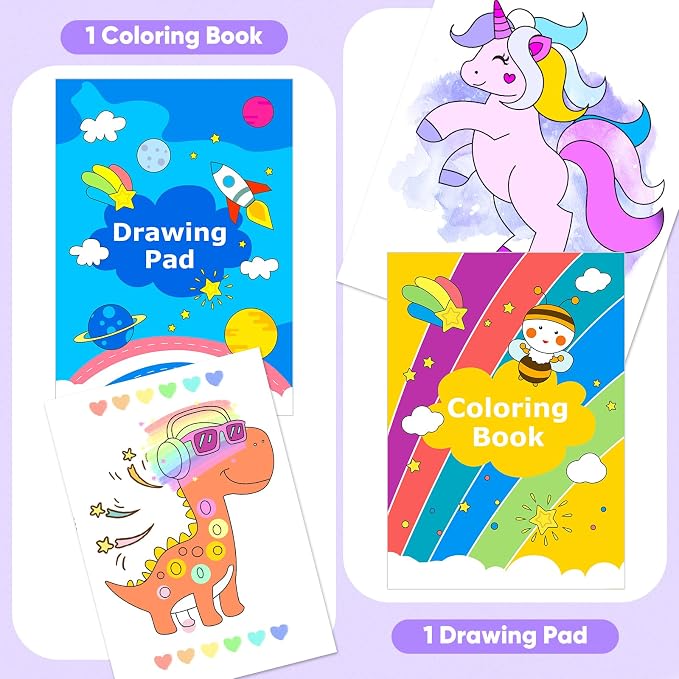 iBayam 149-Pack Drawing Kit Cute School Preppy Stuff Art Supplies, Ages 4+ | Coloring Painting Art Set Gifts Box for Kids & Teens, with Drawing Pad, Coloring Book, Travel Activity Set Ages 4-14 Year Old