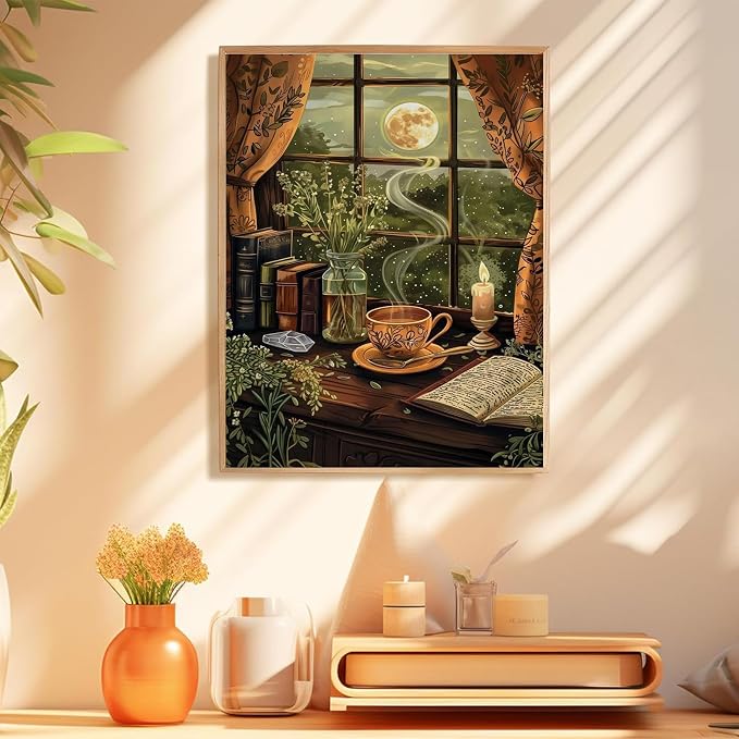 Night Paint by Numbers Kit for Adults, Paint by Number for Adults 16x20 in | Paint by Numbers Kit for Adults, Acrylic Painting by Numbers, DIY Arts and Crafts for Gifts or Home Decor
