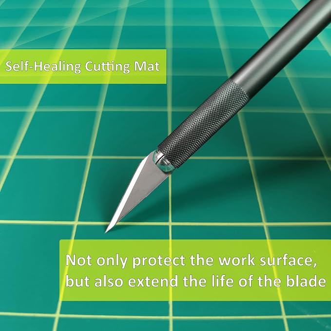 NEWBRAUG 18'' × 24'' Perfect Self Healing Cutting Mat, Non-Slip Gridded Rotary Cutting Board, Necessary for Quilting, Sewing, Craft, Fabric & Scrapbooking(Green/Black)…