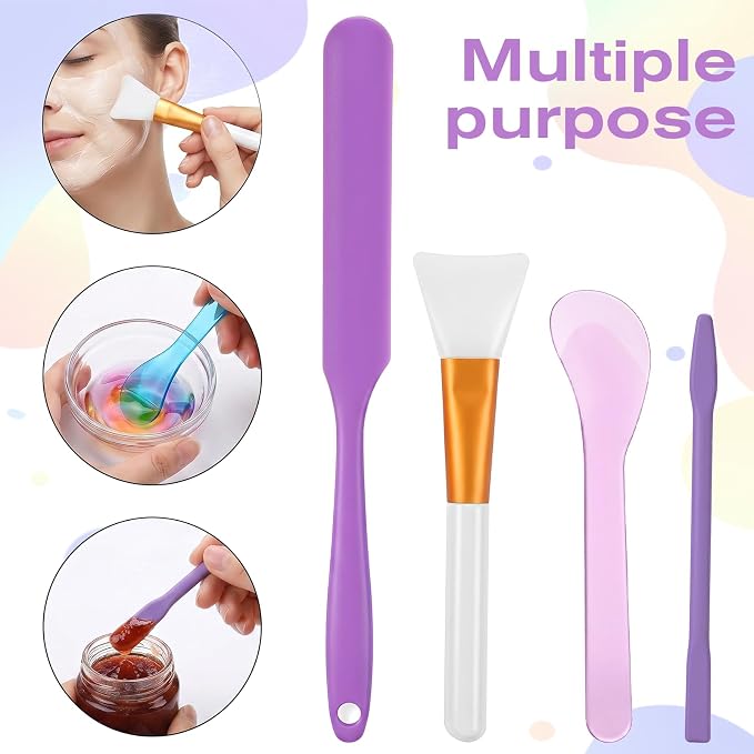 12 Pcs Silicone Resin Stir Sticks Kit for Epoxy UV Casting, Silicone Epoxy Brushes Reusable DIY Craft Tool for Mixing Resin Non-Stick Waxing Wax Stick for Mixing Resins Paint, Waxing, Liquid