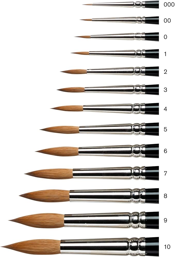 Winsor & Newton Series 7 Kolinsky Sable Brush, Round SH #4 | The World's Finest Watercolor Brush, Kolinsky Sable Hair, Rust-proof, Seamless Nickel Plated Ferrules, Hand-Made in England