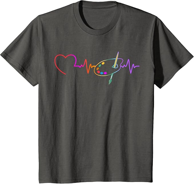 Funny Paint Palette Brush Artist Painter Art Teacher Men Kid T-Shirt