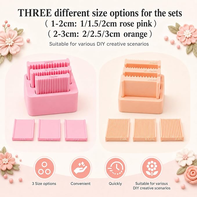 Mini Polymer Clay Bead Maker（1＆1.5＆2mm）, 3D Print Clay Ball Maker, 3D Ball Maker for Nails, Clay Beads Roller Bead Shaping Tool Clay Molds for Jewelry Making DIY Bracelet Necklace Craft（Fuchsia）