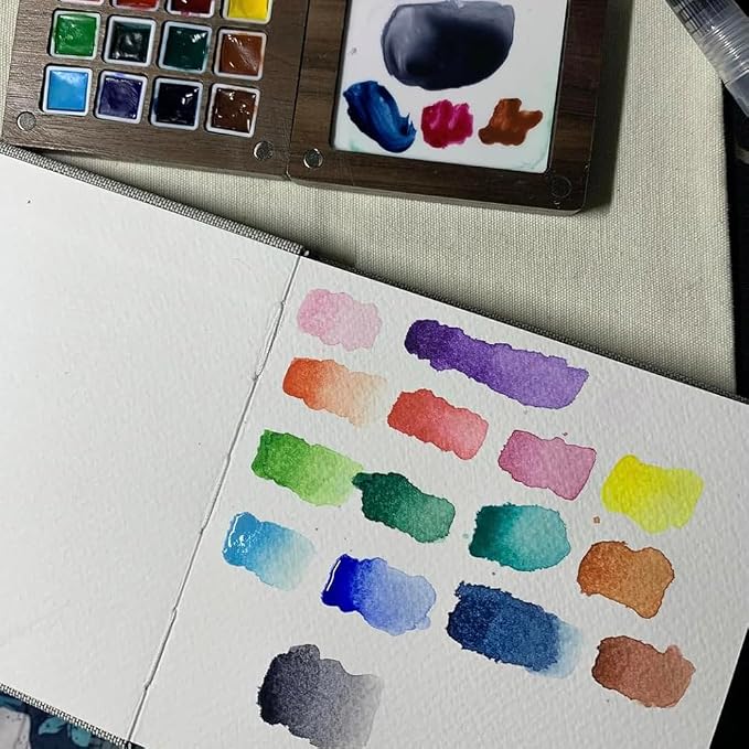 Mini Watercolor Paint Set Portable Pocket Paint kit for Artists Lovers
