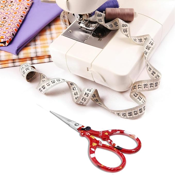 3.6 inch Sharp Embroidery Scissors Crochet with Leather Sheath for Knitting | Craft Scissors Small Scissors Pointed Tip Scissor Stainless Steel Precision Detail Scissor for Crafting Sewing Office Home