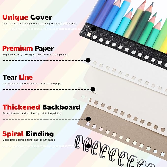 5.5" x 8.5" Mini Sketch Book 2 Pack, Spiral Bound, 100Gsm Paper