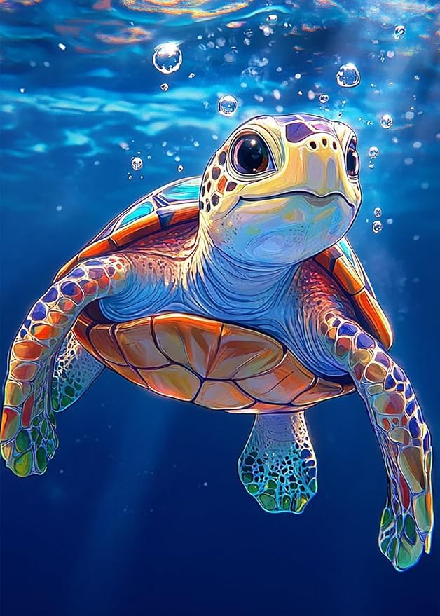 Sea Turtle Diamond Art Kits for Adults, Diamond Painting Kits for Adults