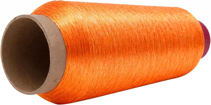 Mandala Crafts Metallic Orange Embroidery Floss for Sewing, 3281 Yard Spool