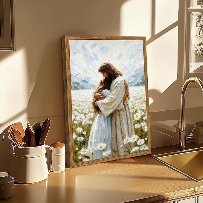 Jesus Christian Paint by Numbers Kit for Adults Canvas, Frameworkless | Easy Adult Paint by Number Kits on Canvas DIY Jesus Christian Painting for Beginners Art by Numbers for Home Wall Decor Gift